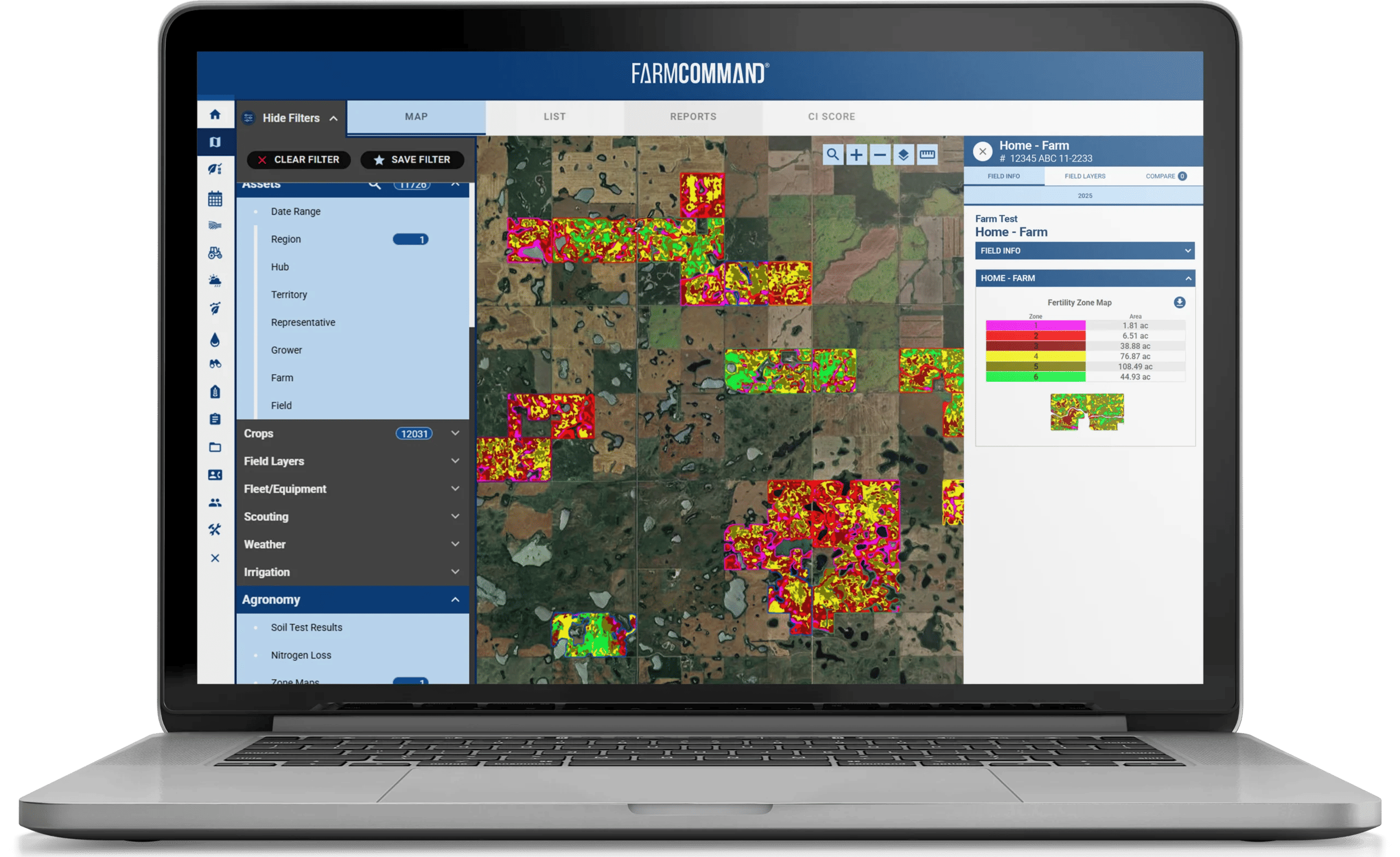 Fertility Zone Map for Crop Input