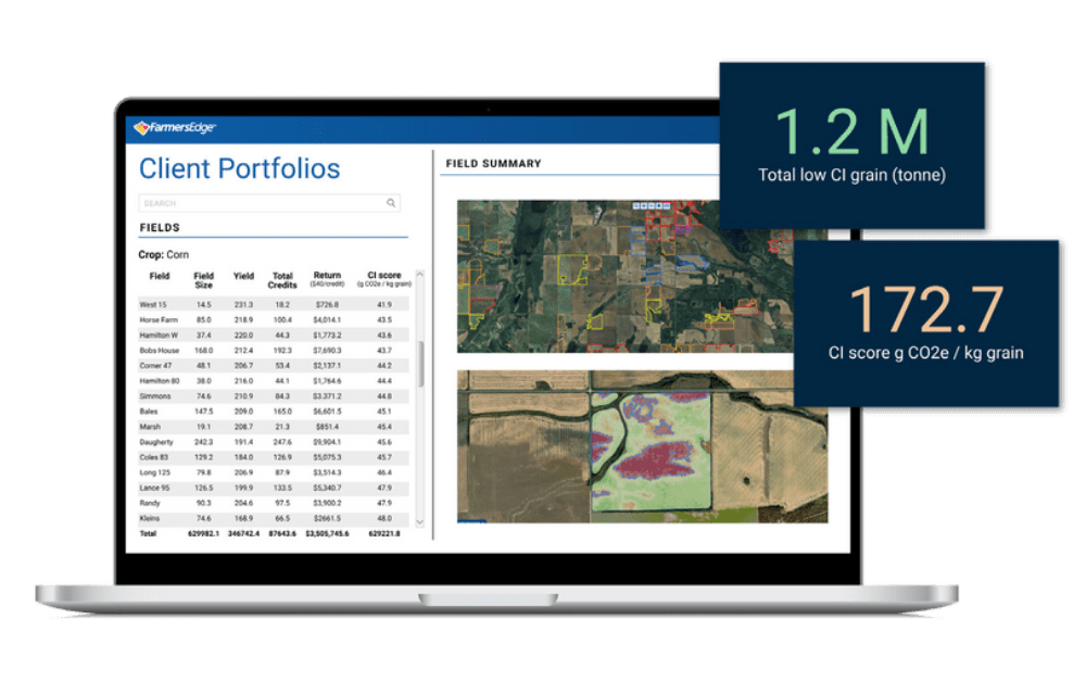 Corvian - Laptop shown with farm data on screen